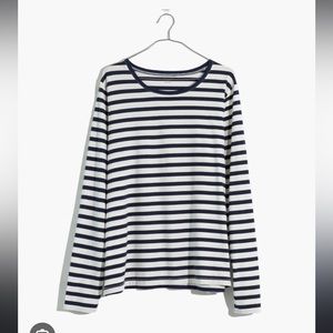 MOVING SALE | NWT Madewell Northside Vintage Long-Sleeve Tee in Morris Stripe